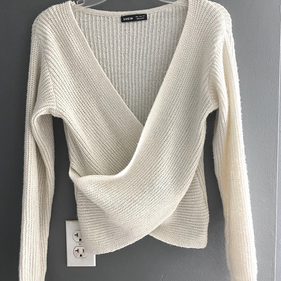 SHEIN Sweaters - Sexy white knit sweater